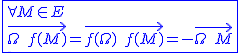 2$\blue\fbox{\forall M\in E\\\vec{\Omega\hspace{5}f(M)}=\vec{f(\Omega)\hspace{5}f(M)}=-\vec{\Omega\hspace{5}M}}